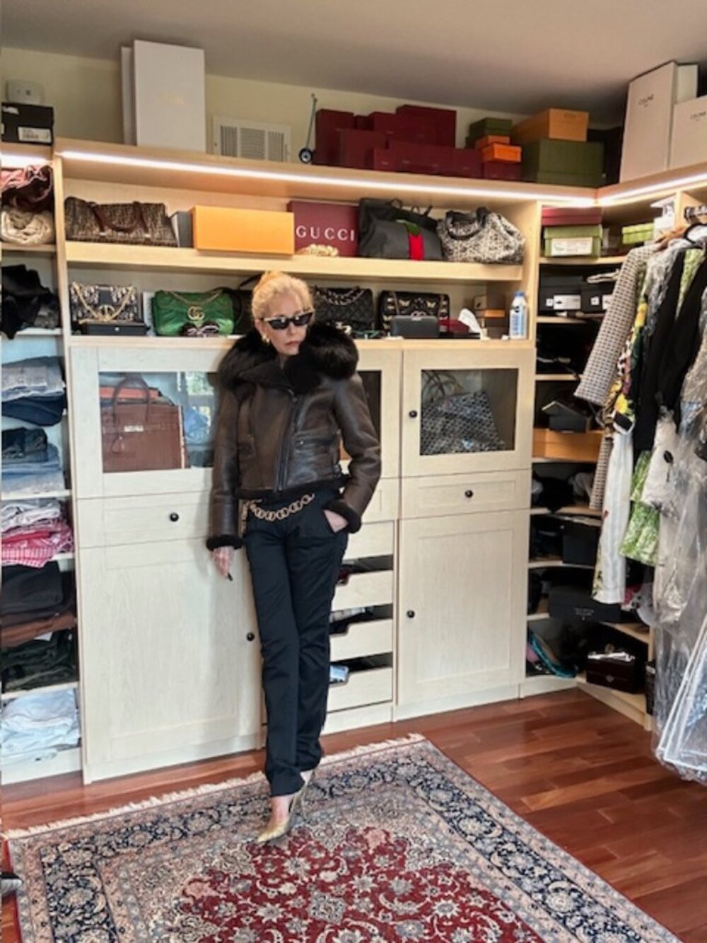 Burberry Brit Brown Leather, Shearling and Fur Size 6 Jacket